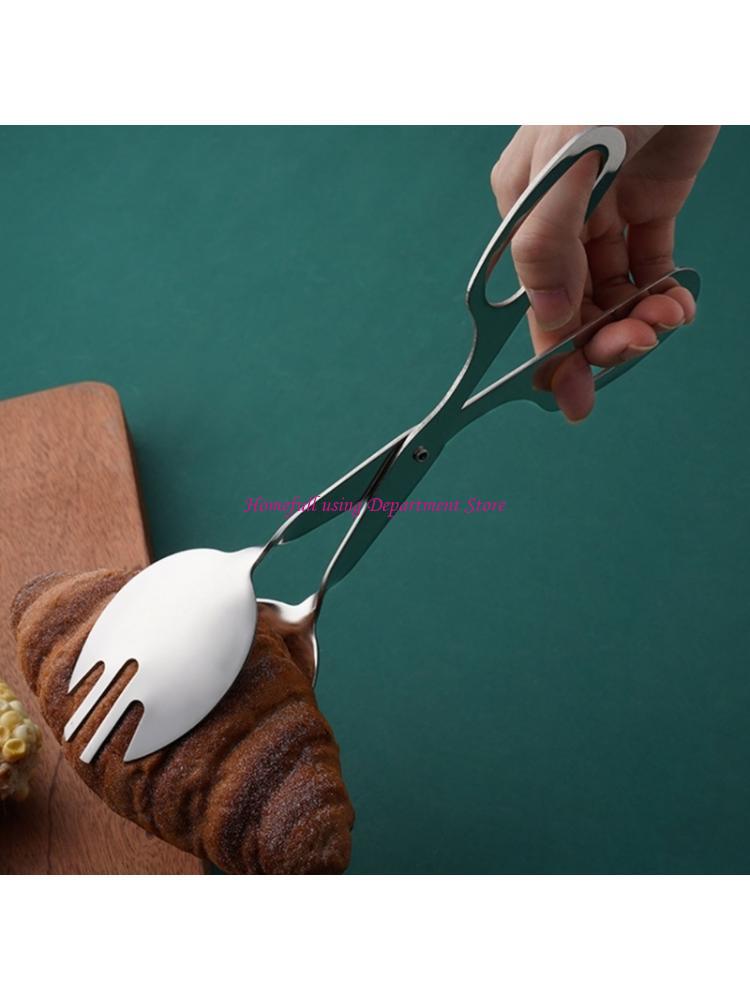 Home Cooking Service - 201ステンレス鋼の食品トング、衛生的、簡単に掃除できる金属構造、家庭やプロのキッチンに最適