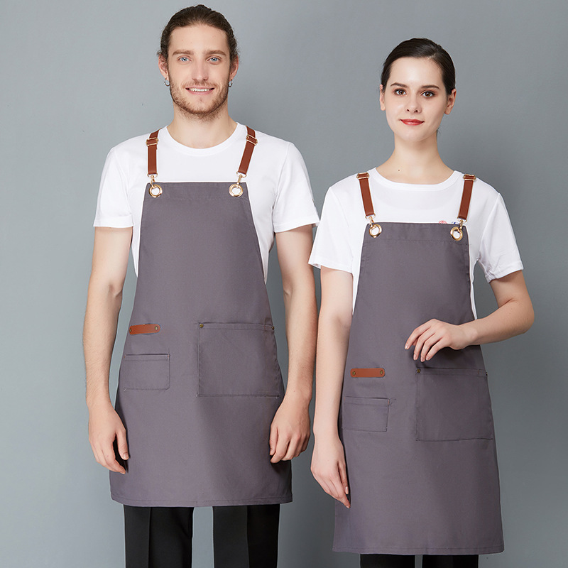 Home Cooking Service - 実用的なマルチポケットシェフエプロン,キッチンエプロン,家庭料理,コーヒーショップ,ペイントエプロン,マニキュアエプロン,c844