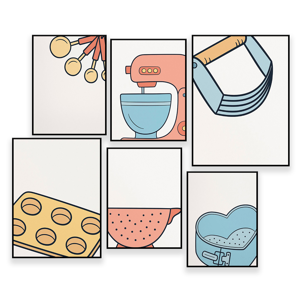 Home Cooking Classes - ベーキングギャラリーの壁の芸術、教室の装飾、鮮明なへら、家庭の経済芸術、家の経済的改善、料理教室、ベーキングクラス、ベーカリーケーキの装飾