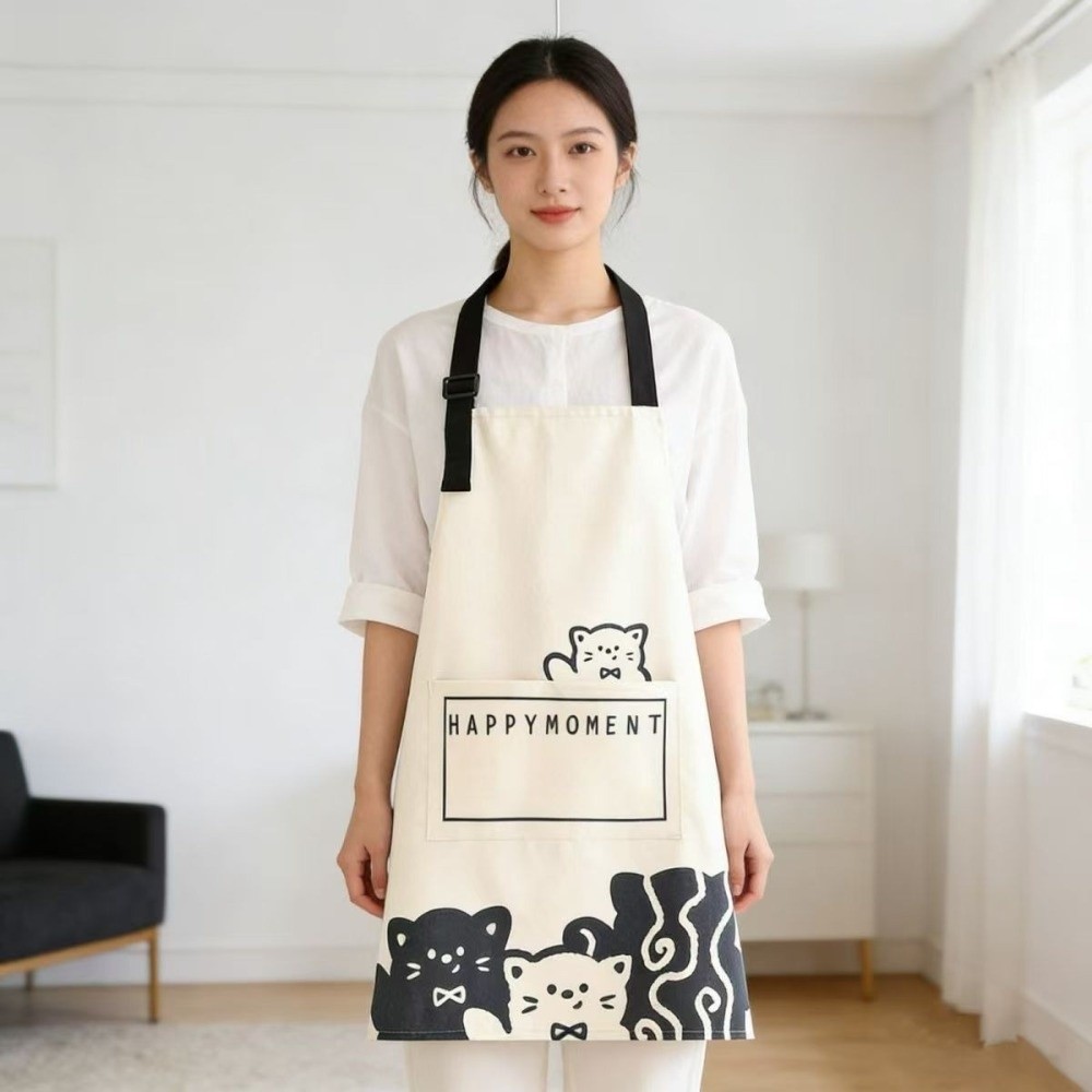 クリエイティブ漫画猫キッチンエプロン防水耐油調理ベーキングビ - Home Cooking For Cats のレビューと価格