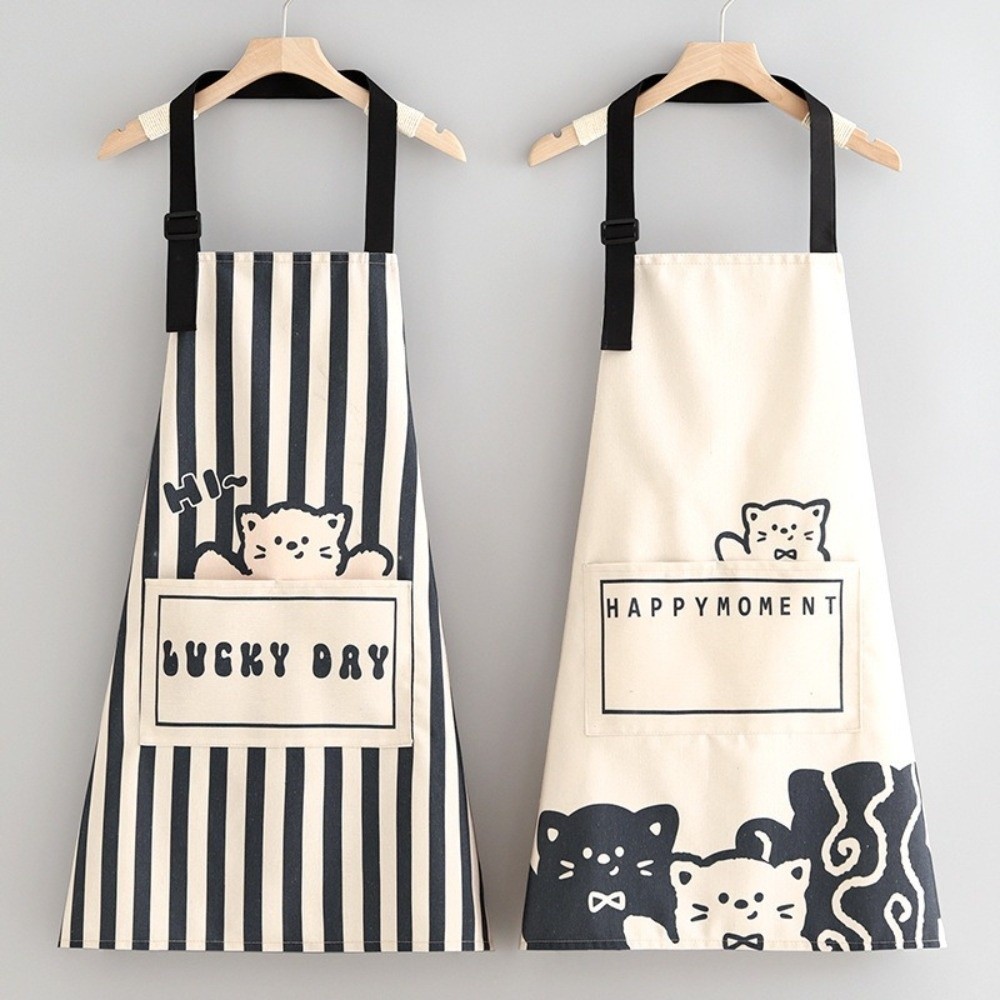 クリエイティブ漫画猫キッチンエプロン防水耐油調理ベーキングビ - Home Cooking For Cats のレビューと価格