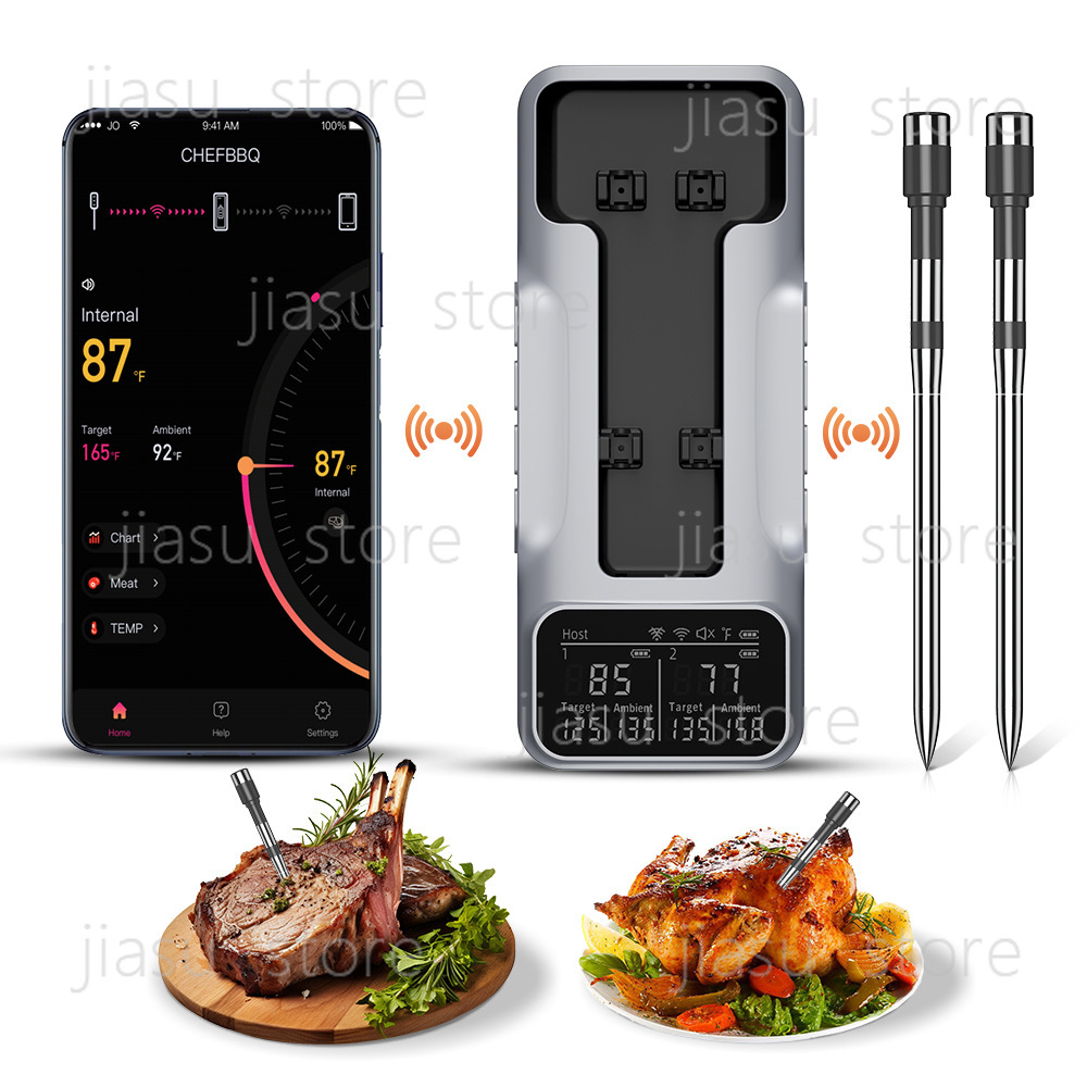 2026年改良版Bluetooth BBQ温度計、家庭用オー - Home Cooking App のレビューと価格