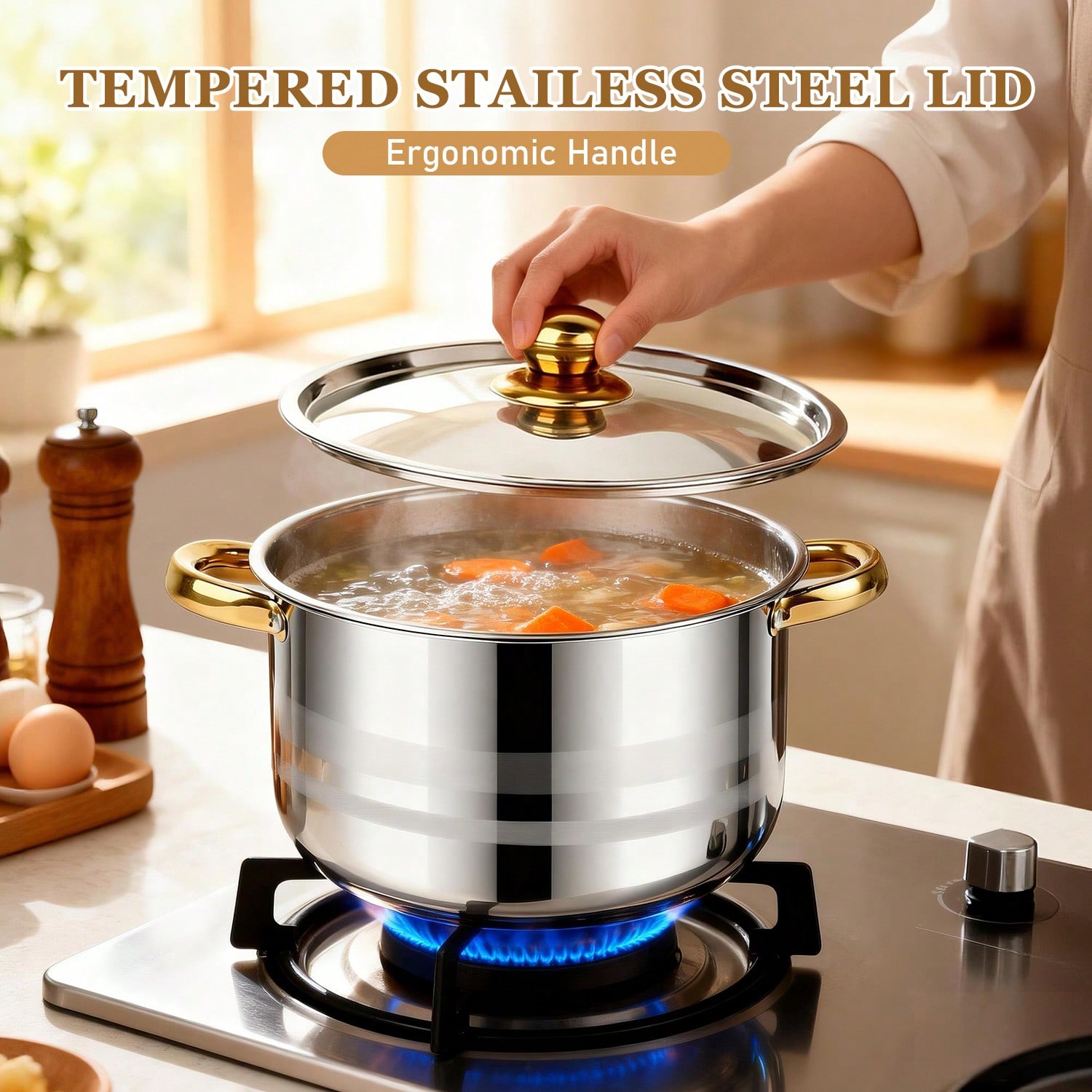 ステンレス製鍋セット モダンラグジュアリー調理器具 ストック - Home Cooking Restaurants のレビューと価格