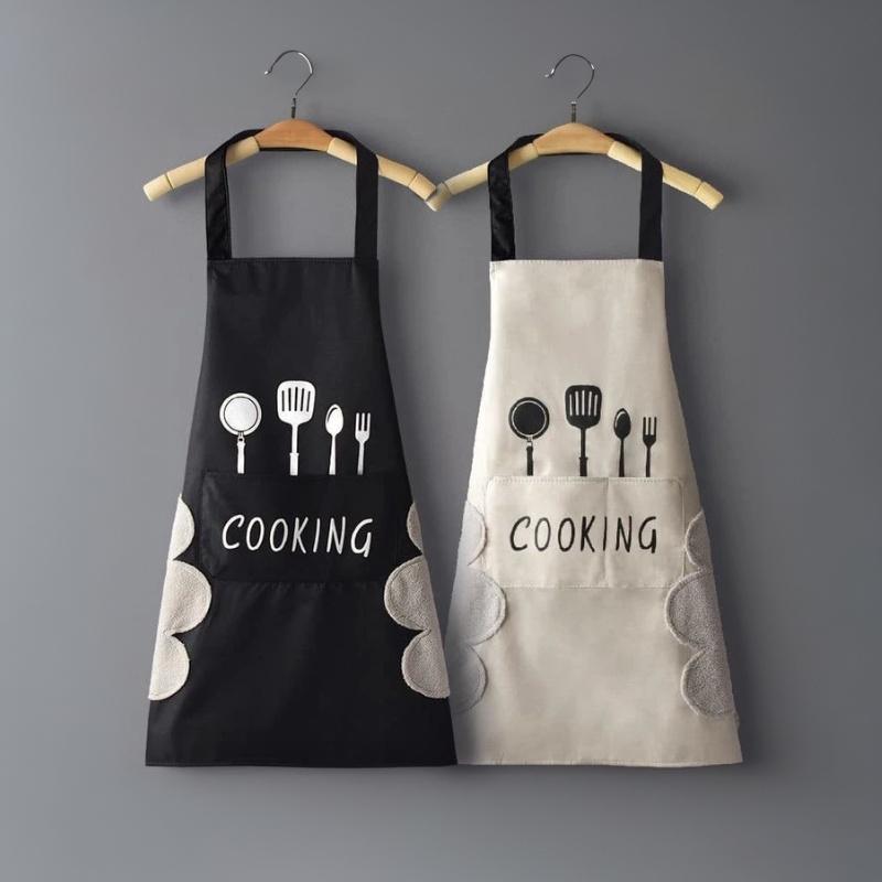 H 防水防油キッチンエプロン（ハンドタオル付き）、スタイリッ - Home Cooking Service のレビューと価格