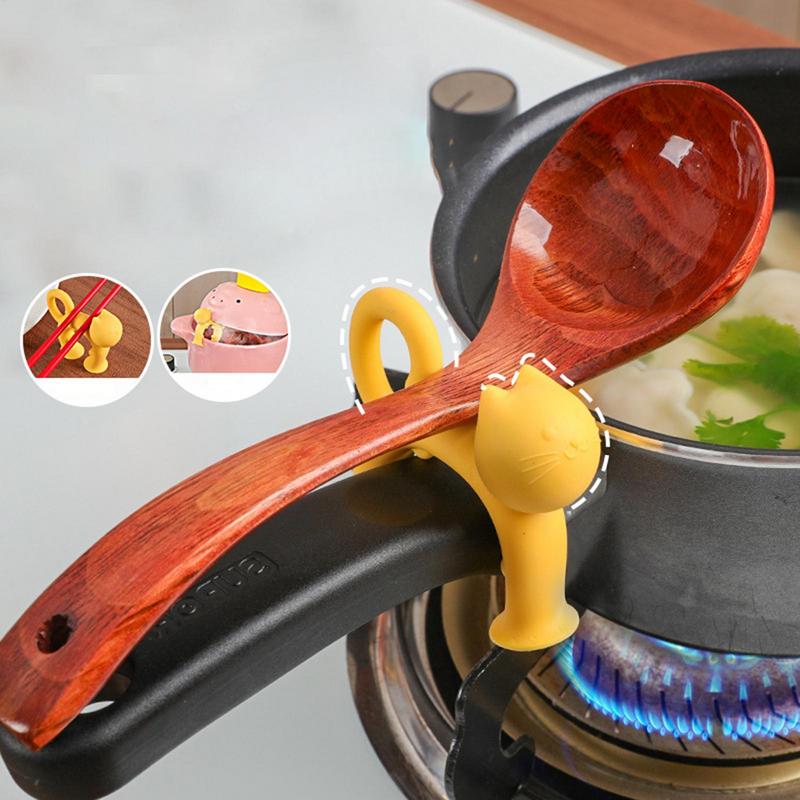 スプーンレスト猫の形のスプーン調理ホルダー抗火傷ヘラレストブ - Home Cooking For Cats のレビューと価格